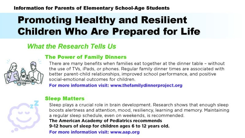Important Information for Parents of Elementary Students